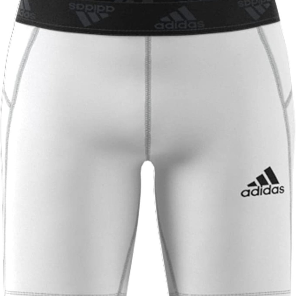 NEW Adidas Men's Techfit Short Tights, White, Small